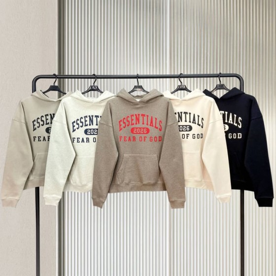 Fear of God Essentials "2026" Collegiate Logo Pullover Hoodie