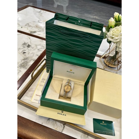 Rolex Datejust Two-Tone Gold Steel Champagne Dial Jubilee Bracelet