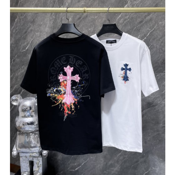 Chrome Hearts Paint-Splatter Cross Tee